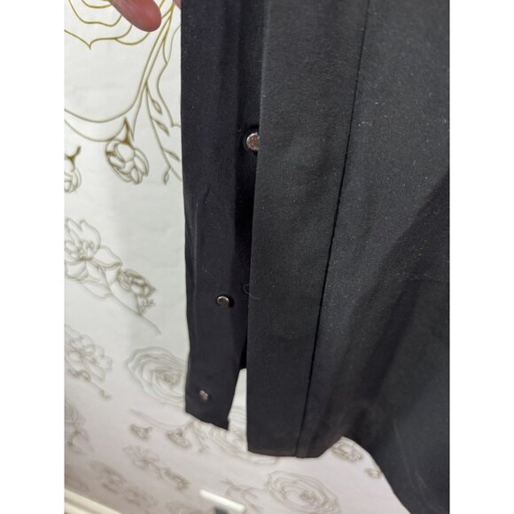 Athleta Pants Women’s 14T Gramercy Black Track Trouser Wide Leg Snap Hem -010 - Picture 4 of 8